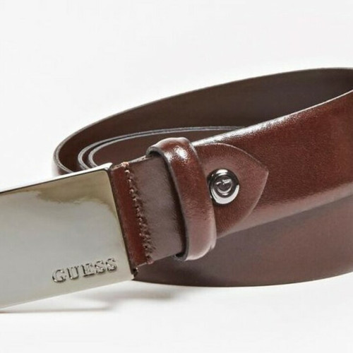 Guess Maroquinerie - Ceinture Cuir Ajustable Marron - Promotions Guess Maroquinerie