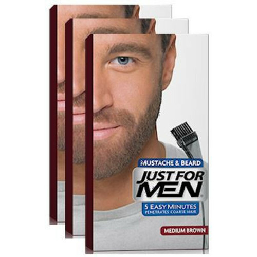 Just For Men - Colorations Barbe Châtain - Pack 3 - Coloration homme chatain
