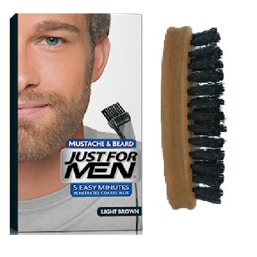 Just For Men - Pack Coloration Barbe Chatain Clair Et Brosse A Barbe - Couleur Naturelle - Promotions Soins HOMME