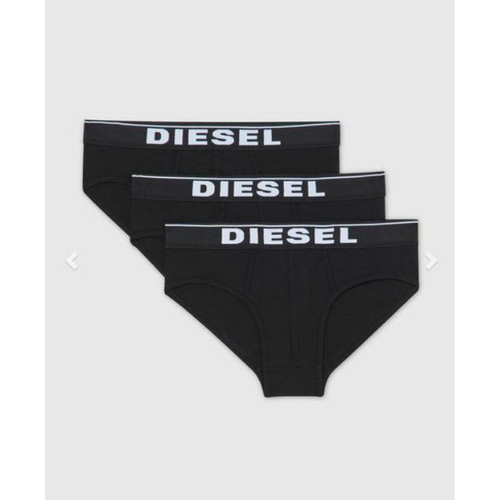 Pack de 3 slips ceinture élastique noirs Diesel Underwear