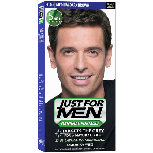 Just For Men - Coloration Cheveux Homme - Châtain Moyen Foncé - Coloration homme chatain fonce