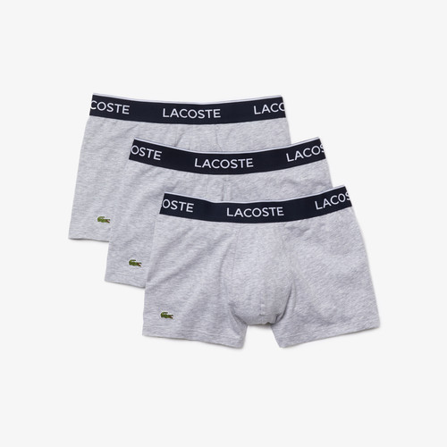 Lacoste Underwear - Lot de 3 boxers logotes ceinture elastique - Boxer homme coton