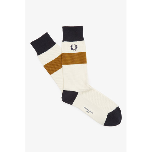 Fred Perry - Chaussettes à rayures gaufrées - Promotions Fred Perry
