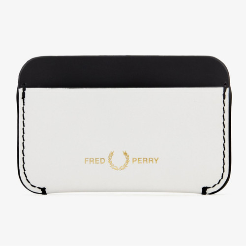 Fred Perry - Porte-cartes mat contrasté en cuir  - Maroquinerie fred perry homme
