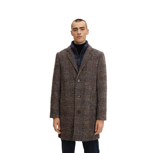 Tom Tailor - Manteau laine à carreaux - Promotions Mode HOMME
