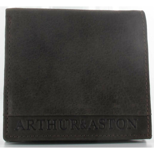 Arthur & Aston - PORTEFEUILLE DEPLIANT - Cuir de Vachette chataigne - Porte cartes portefeuille homme