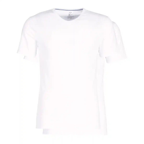 Dim - Pack de 2 T-Shirts Col V X-Temp - Thermorégulation Active Blanc / Blanc - T shirt noir homme