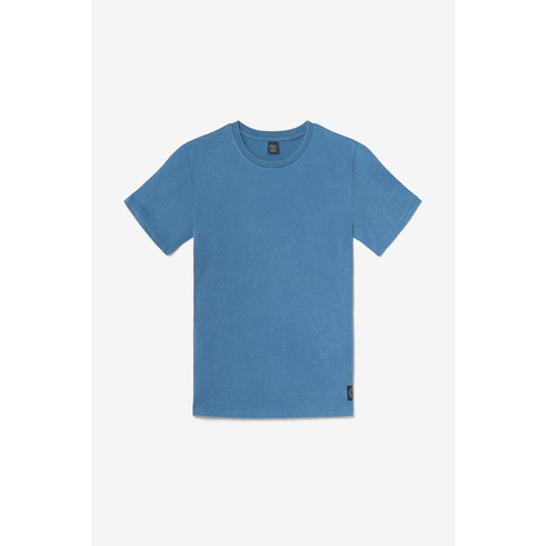 T-shirt Brown bleu délavé en coton