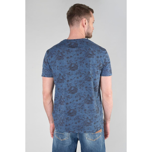 Tee-Shirt PAGAN bleu en coton