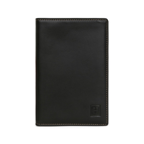 Hexagona - Portefeuille européen Cuir FELIN Noir Jack - Porte cartes portefeuille homme