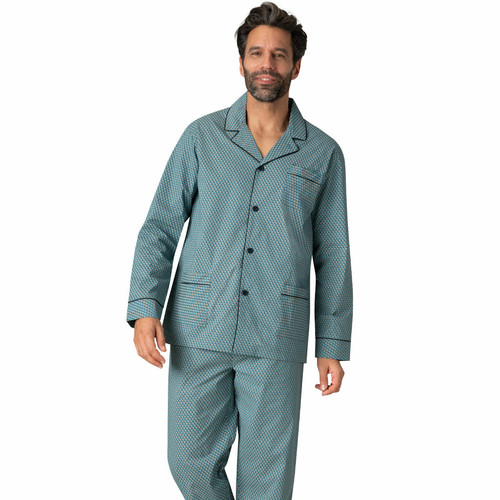 Eminence - Pyjama long ouvert homme Chaine & Trame - Pyjama coton homme