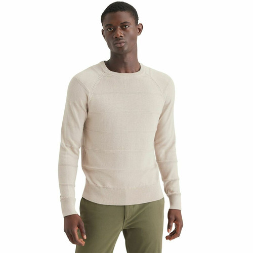 Dockers - Sweatshirt col rond beige - Promotions Mode HOMME