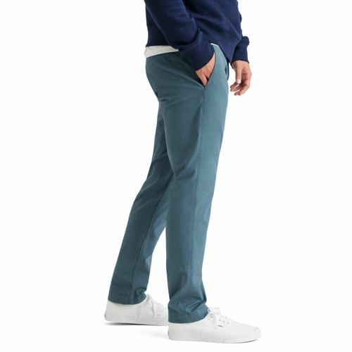 Pantalon chino skinny California bleu canard en coton