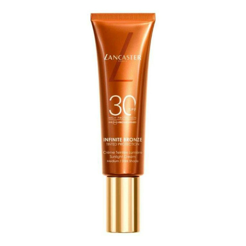 Lancaster Solaires - Crème Visage Protection Solaire Teintée SPF 30 - Infinite Bronze  - Creme solaire visage homme