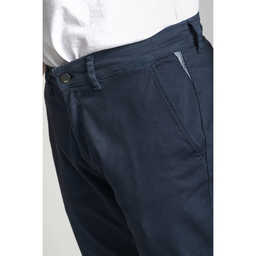 Pantalon chino CESAR bleu marine en coton