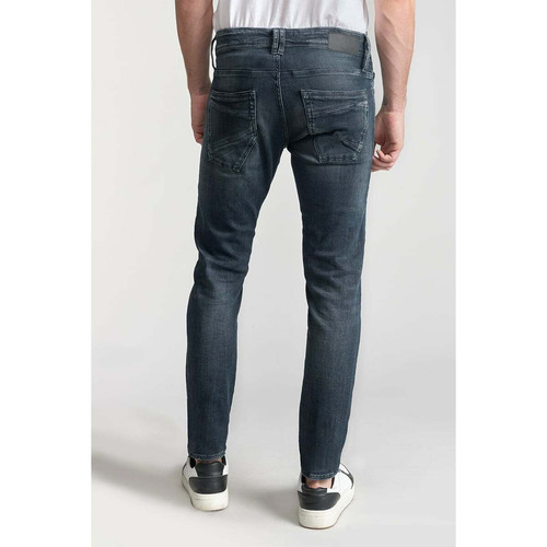 Jeans ajusté stretch 700/11, longueur 34 bleu en coton Noel