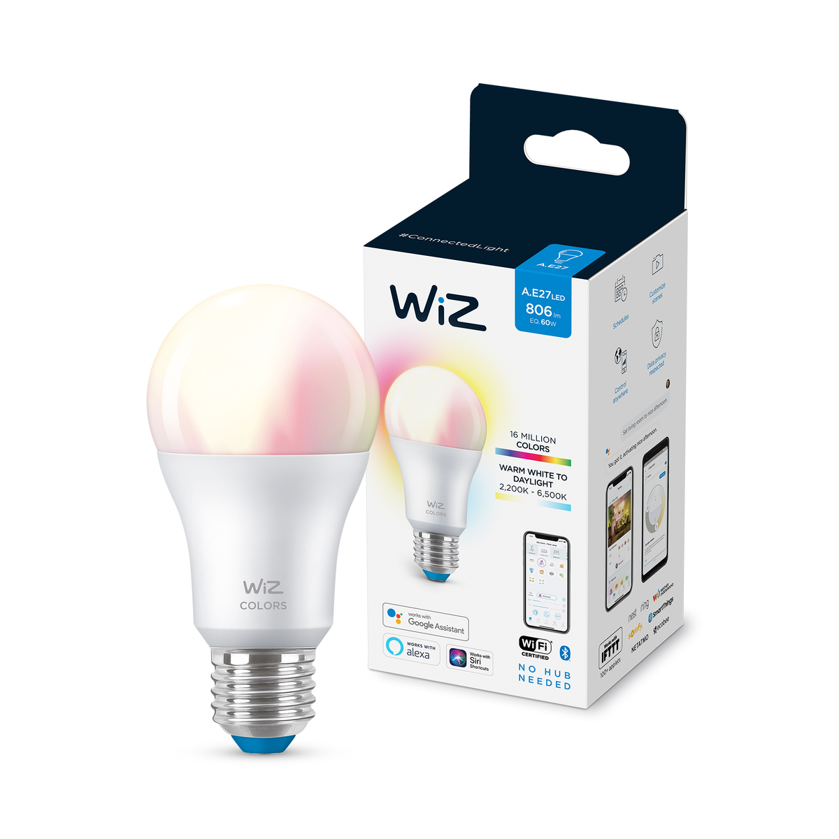 WiZ Ampoule connectée couleur E27 60W