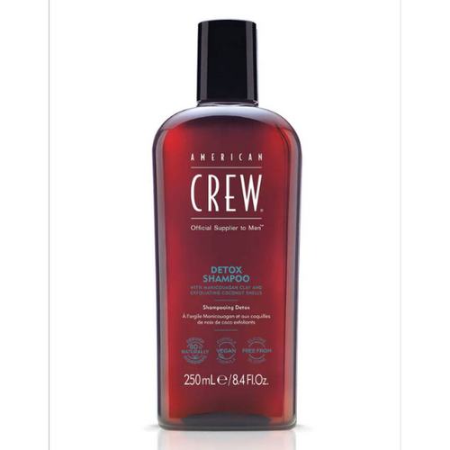 American Crew - DETOX Shampoing - Shampoing Quotidien Purifiant 250 ml - Shampoing cheveux gras homme