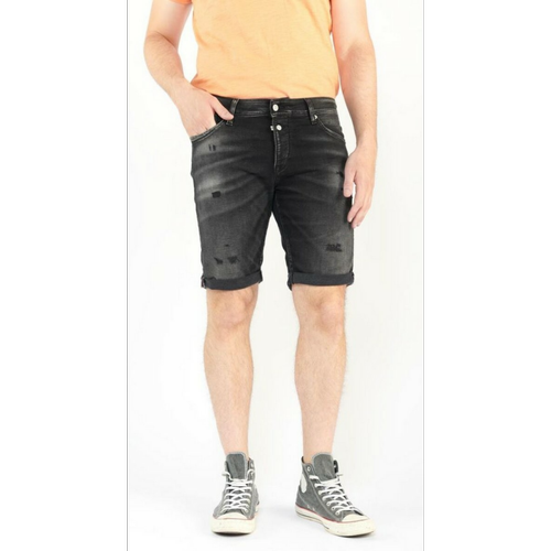 Le Temps des Cerises - Bermuda short en jeans JOGG noir Oliver - Promotions Mode HOMME