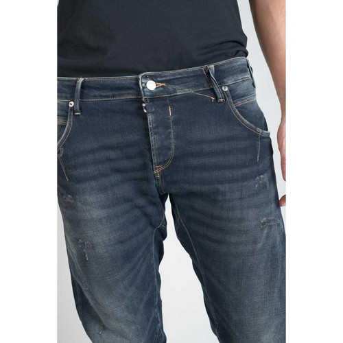Le Temps des Cerises - Jeans tapered 903, longueur 34 bleu en coton Owen - Promotions Mode HOMME