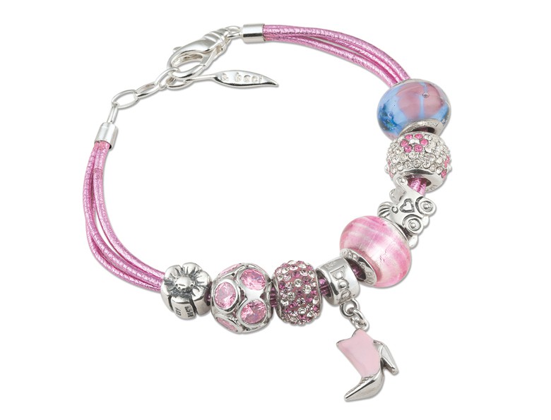 bracelet coton rose