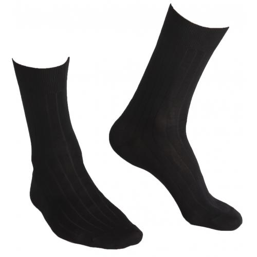 Dim - Lot de 2 paires de chaussettes fil d'Ecosse Noir - Sous vetement homme dim