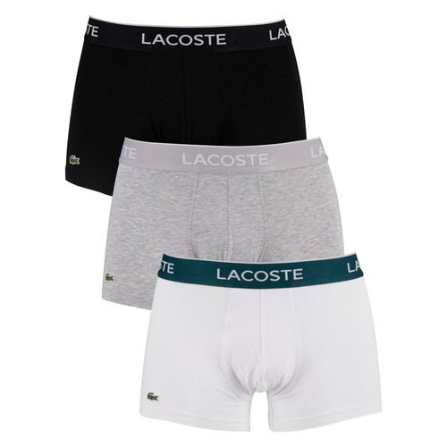 Lacoste Underwear - Boxer court homme Blanc / Noir / Gris - Lacoste montre maroquinerie underwear