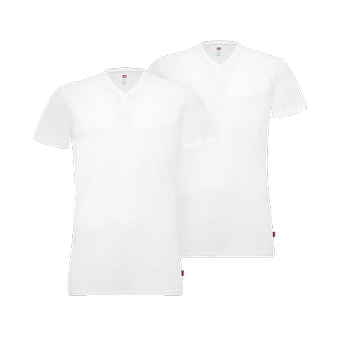 Lot de 2 tee-shirts col V blanc