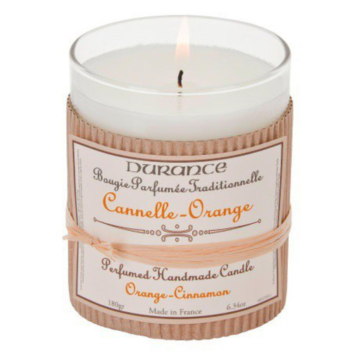Durance - Bougie Traditionnelle DURANCE Parfum Cannelle Orange SWANN - Parfums d'Ambiance et Bougies Parfumées