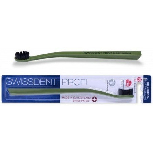 Swissdent - Brosse à dent à poils souple verte - SOINS VISAGE HOMME