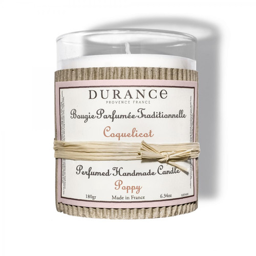 Durance - Bougie parfumée traditionnelle Coquelicot - Parfum homme
