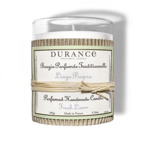Durance - Bougie parfumée traditionnelle Linge Propre - Parfums d'Ambiance et Bougies Parfumées