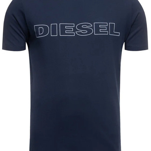 Diesel Underwear - T-shirt manches courtes col rond siglé Bleu / Bleu Marine - Diesel underwear homme