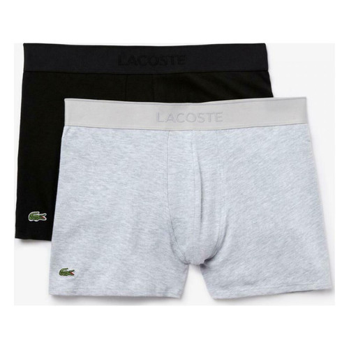 Lacoste Underwear - Boxer court homme Noir / Argent - Lacoste montre maroquinerie underwear