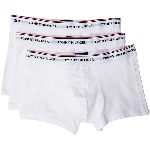 Tommy Hilfiger Underwear - LOT DE 3 BOXERS COTON - Siglé Tommy Hilfiger Blanc - Sous vetement homme tommy hilfiger