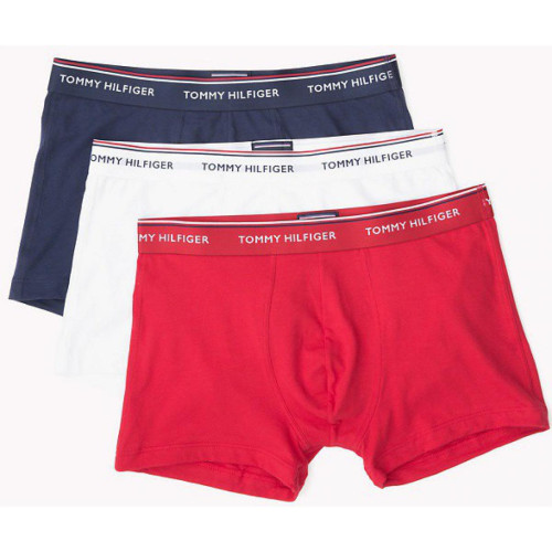Tommy Hilfiger Underwear - LOT DE 3 BOXERS COTON - Siglé Tommy Hilfiger Bleu / blanc / rouge - Tommy hilfiger underwear maroquinerie