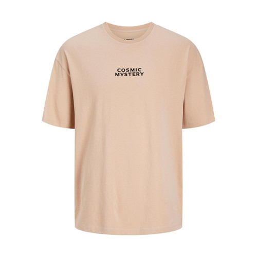 Jack & Jones - T-shirt col ras du cou marron clair - T shirt polo homme