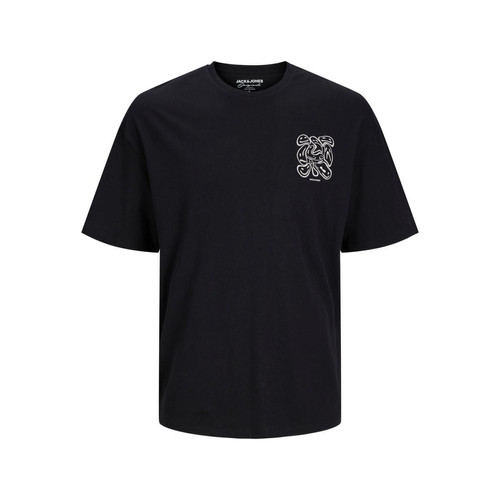 Jack & Jones - T-shirt col ras du cou noir - T shirt polo homme