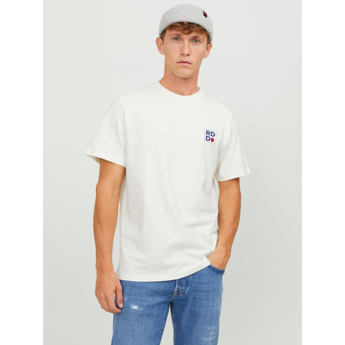 Jack & Jones - T-shirt manches courtes blanc - T shirt polo homme