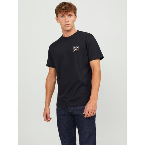 Jack & Jones - T-shirt manches courtes noir - T shirt polo homme