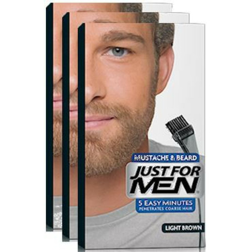 Just For Men - Colorations Barbe Châtain Clair - Pack 3 - Teinture et Coloration Barbe