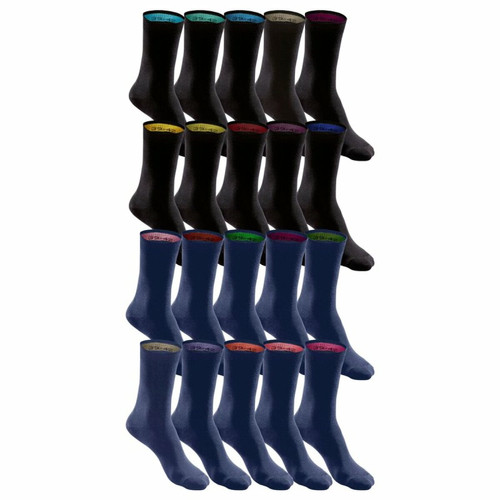 H.I.S - Coffret de 20 paires de chaussettes H.I.S - Noir - Promos cosmétique et maroquinerie