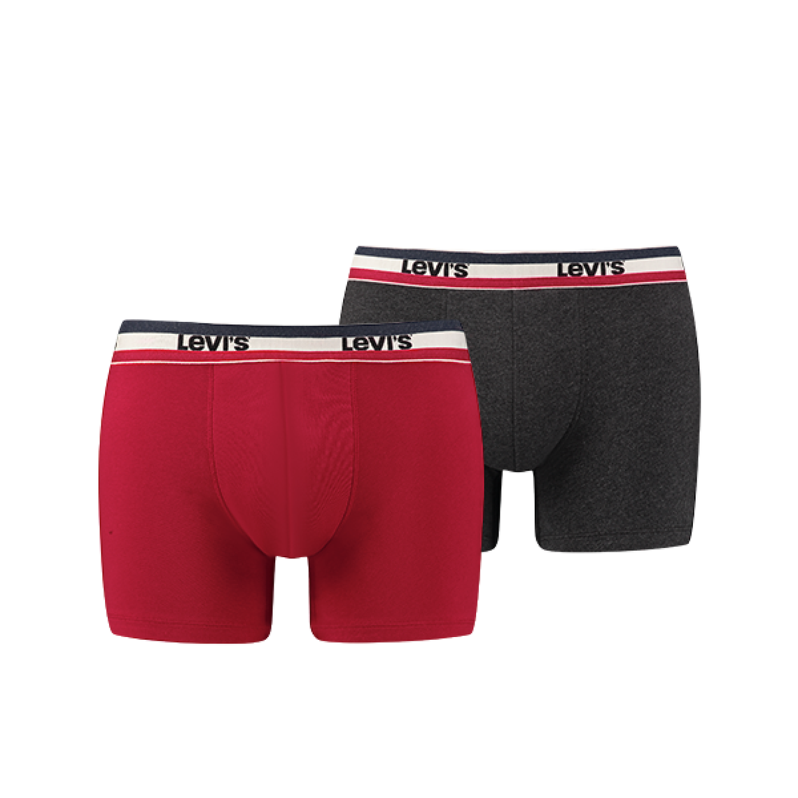 Lot de 2 boxers - anthracite/rouge multicolore en coton