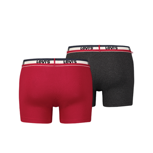 Lot de 2 boxers - anthracite/rouge multicolore en coton