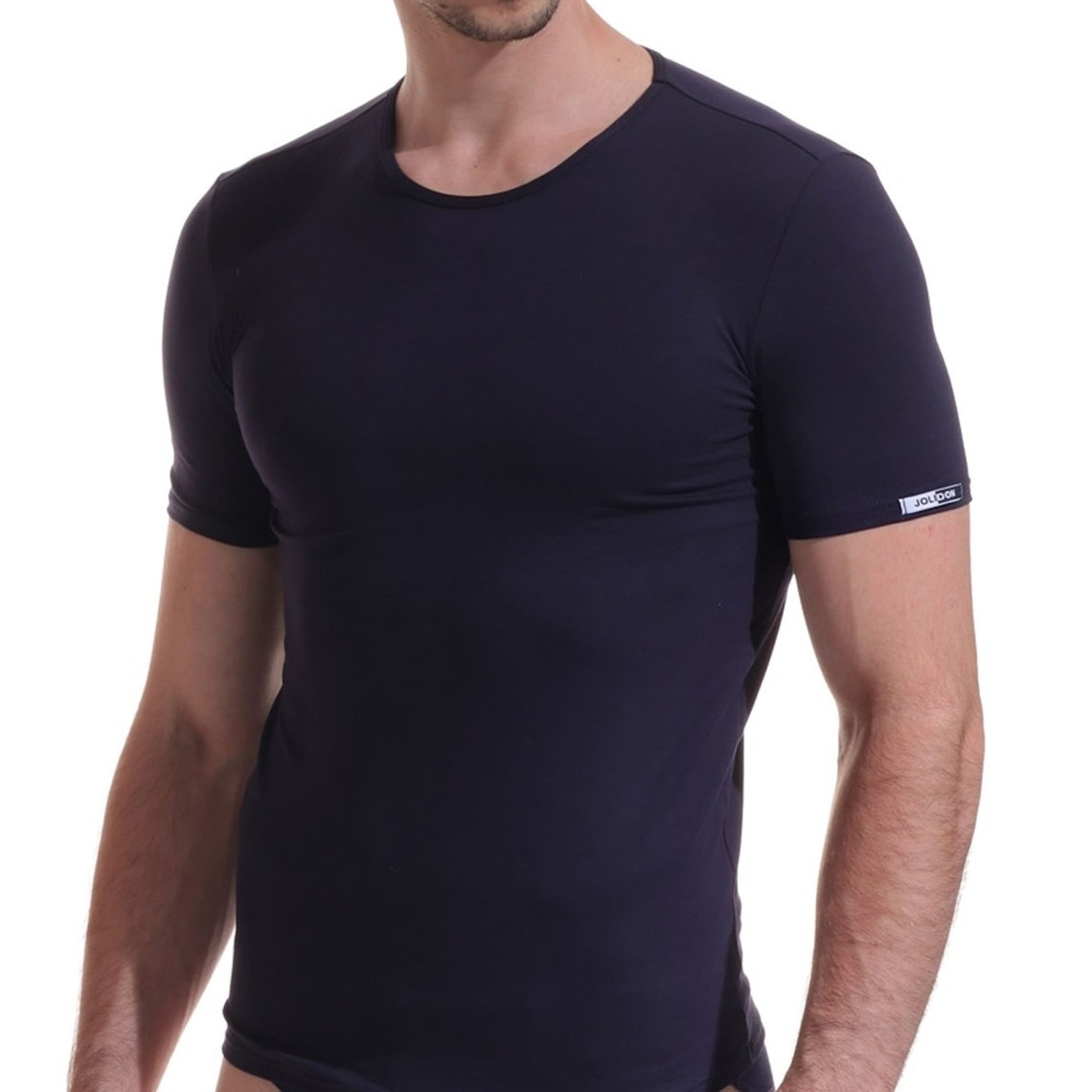 t-shirt manches courtes bleu en coton