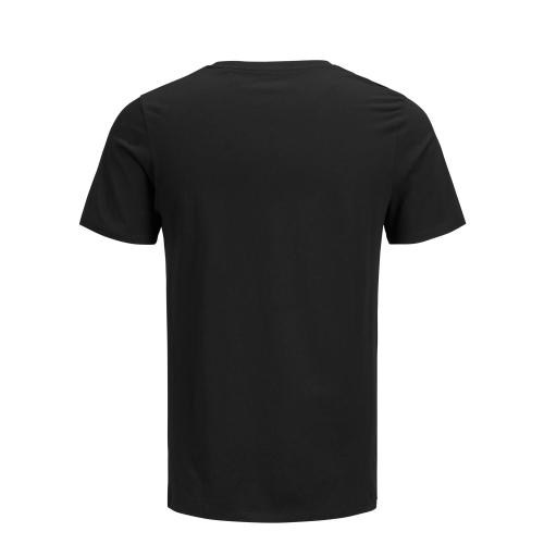 T-shirt Standard Fit Col rond Manches courtes Noir en coton