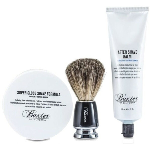 Baxter of California - Shave 1.2.3 Kit De Rasage - Blaireau, Crème A Raser & Après-Rasage - Idee cadeau coffret rasage