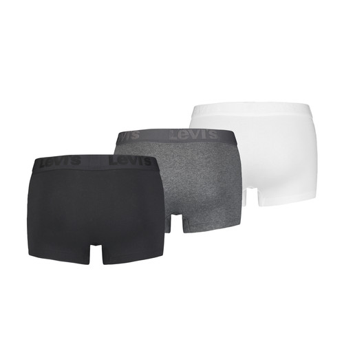 Lot de 3 boxers ceinture elastique - Noir en coton