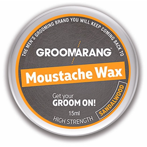 Groomarang - Cire A Moustache Wax Sandalwood 100% Naturel - Produits d'Entretien pour Barbe