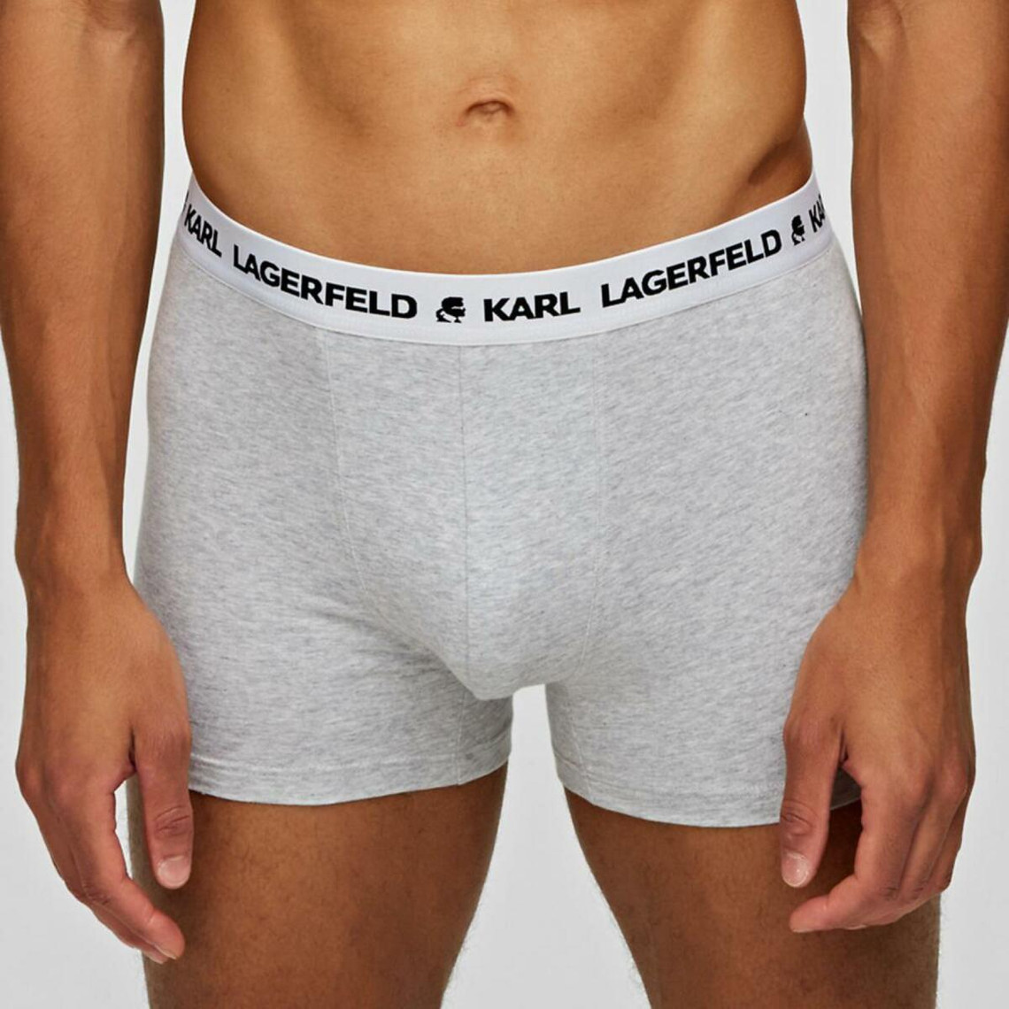 Lot de 3 boxers logotes coton Karl Lagerfeld - Gris